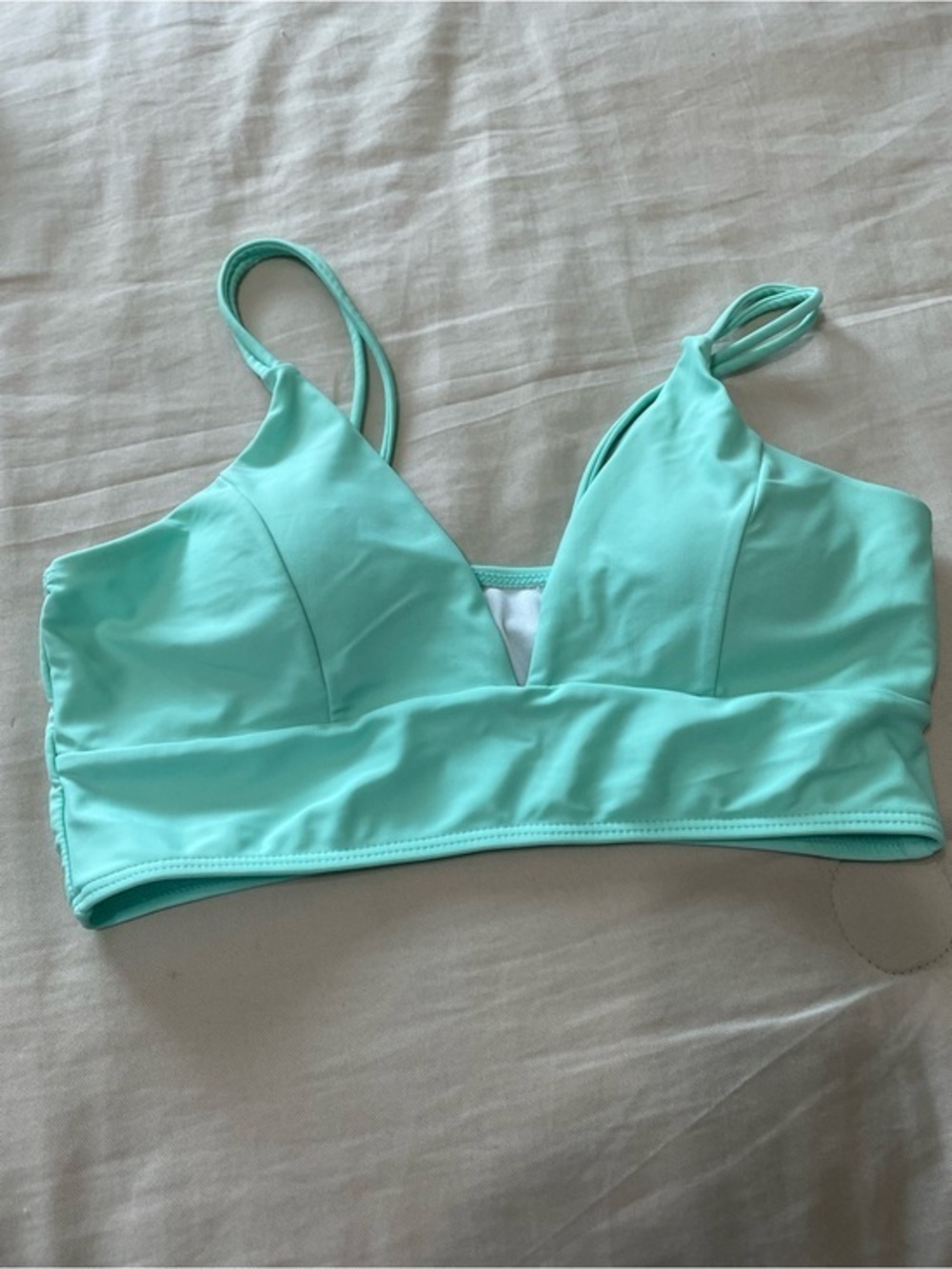 Mint V-Neck Swim Top size small